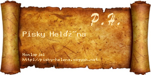 Pisky Heléna névjegykártya